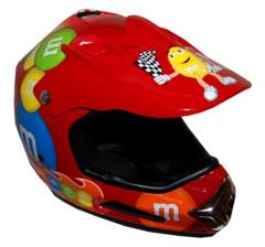 M&M Licensed Red MotoX Motorcycle Helmet - RX20